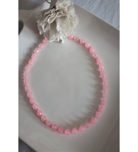 ÇOKGEN PEMBE KUVARS DOĞALTAŞ KOLYE