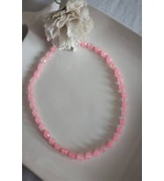 ÇOKGEN PEMBE KUVARS DOĞALTAŞ KOLYE