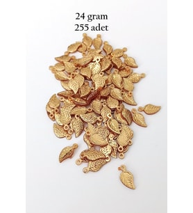 Oya Abiye Bileklik Kolye Pleksi Metalik Plastik Pul Altın Renk 24 gram 255 adet - BNC546