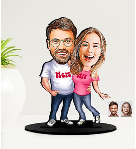 Kişiye Özel Karikatürlü  Sevgililer Günü Hediyesi   MDF Biblo