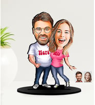 Kişiye Özel Karikatürlü  Sevgililer Günü Hediyesi   MDF Biblo