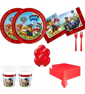 Paw Patrol Doğum Günü Süsleri Masa Seti Parti Seti Ekonomik Set 8 Kişilik-