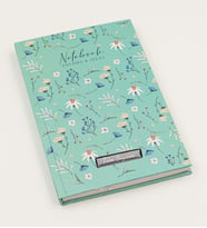 Kişiye Özel Yeşil Çiçekli Defter