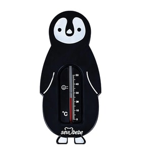 Sevi Bebe Banyo Ve Oda Termometresi Siyah Penguen