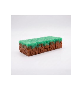 Minecraft Temalı Sonsuz Küp - Çim Blok Tasarımlı 3D Baskı Fidget & Stres Oyuncağı