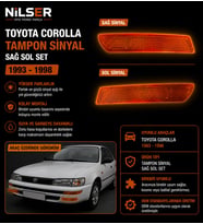 Toyota Tampon Sinyal Corolla Sağ Sol Set 1993-1998