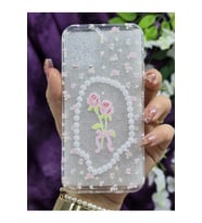 iPhone 12 & iPhone 12 Pro Uyumlu Minik Çiçek ve Gül Desenli Silikon Şeffaf Telefon Kılıfı