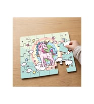 Sevmli Unicorn Tasarımlı 24 Parça Ahşap Çocuk Puzzle MPK0031