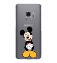 Samsung Galaxy S9  Kamera Korumalı Kapak Mickey Mouse Tasarımlı  Şeffaf  Kılıf