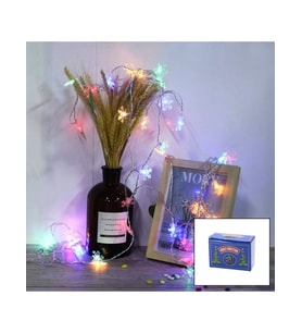 BEYAZ 5MT FİŞLİ KAR TANE DEKOR LAMBA (5343)