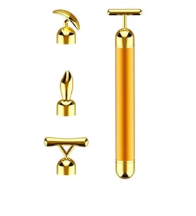 UPEKA Gold Massager Kırışıklık Karşıtı Gıdı Giderici Yüz Masaj Aleti Seti Kılıf Hediyeli