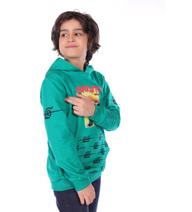 Toontoy Erkek Çocuk Baskılı Sweatshirt (Koyu Yeşil)