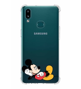 Samsung Galaxy A10s  Köşe Korumalı Antişok Kapak Mickey Mouse Tasarımlı Şeffaf  Kılıf