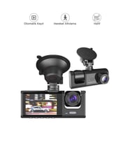 Araç İçi 1080p 3 Kameralı Lcd Ekranlı Gece Görüşlü , G-sensör , Geri Görüş Kamera