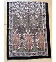 Polo Craft Soft Osmanlı Desen Şal 70 x 180 (Siyah-Krem)