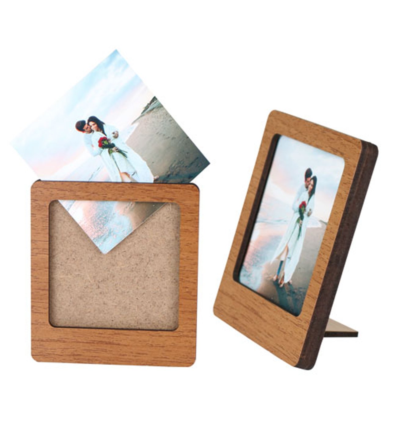 Kişiye Özel 5'li Fotoğraflı MDF Mini Fotoğraf Çerçevesi 9x10 cm