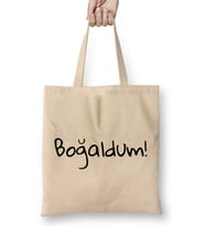 Boğaldum Karadeniz Bez Çanta Uzun Saplı
