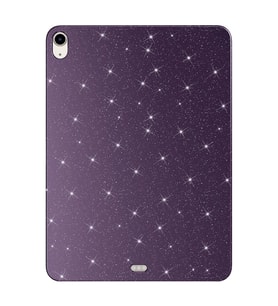 Lexroo iPad Air 11 2025 M3 Simli Parlak Görünümlü Tablet Koton Kılıf - Derin Mor