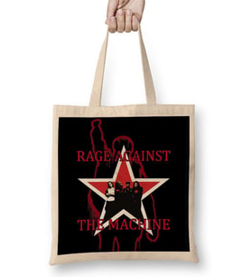 Rage Agaınst The Machıne Ratm Bez Çanta Uzun Saplı