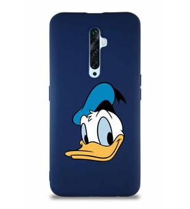 Oppo Reno 2Z Soft Premier Kapak Donald Duck-B Tasarımlı Silikon Kılıf - Lacivert (Şeffaf)