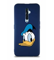 Oppo Reno 2Z Soft Premier Kapak Donald Duck-B Tasarımlı Silikon Kılıf - Lacivert (Şeffaf)
