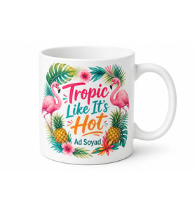 Tropic Like It's Hot Yazılı Tropikal Sevenlere Esprili Yazlık Kupa Bardak Hediye