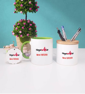 Fizyoterapist Kupa Bardak Yeşil Kalemlik ve Anahtarlık