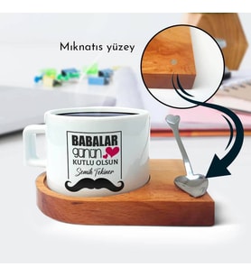 Kişiye Özel Babalar Günün Kutlu Olsun Tasarım Çay Fincanı