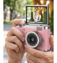 48 MP Dijital Kamera Flip Ekran 18x Zoom Vlog Selfie Kamera