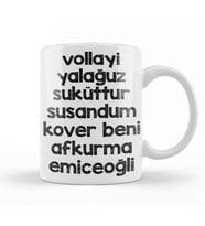 Karadeniz Sözleri Afkurma Emiceoğli Kupa Bardak Porselen