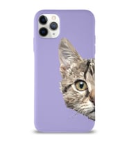 Apple iPhone 11 Pro Uyumlu Lansman Kılıf Catface Tasarımlı Altı Kapalı İçi Kadife Kaplı  Kapak (Şeffaf)
