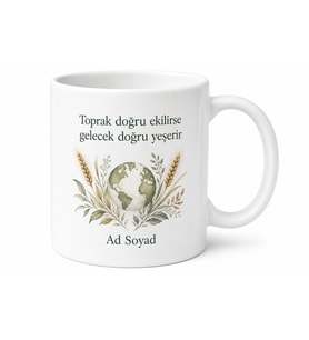 Dünya Organik Tarım Günü Kimyasalsız Üretim Destekçilerine Özel Tasarım Kupa Hediye Bardak