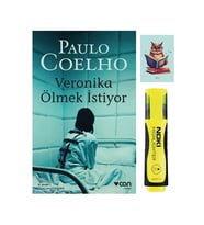Veronika Ölmek Istiyor Romanı - Paulo Coelho - Can Yayınları - Sarı Fosforlu Kalem - Not defter seti (Renksiz)