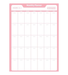 DEFFTER 20X28 MASA BLOK 50 YP / MONTHLY PLANNER