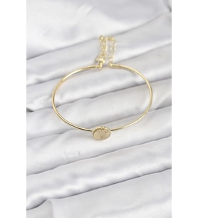 Gold Renk Pirinç Model Kadın Bileklik 5886 - HPSBYI1642-1691