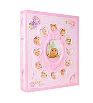 240'lık Bebek Fotoğraf Albümü - 10X15Cm - Pembe ve Mavi (Pembe)