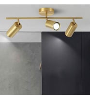 Rsylight Metal Modern 3 LÜ Eskitme Kaplama Mafsallı Led Spot Avize Beyaz Ampullü
