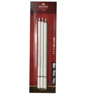 Kohi Noor Gioconda White Coal Beyaz Kömür Füzen Kalem 3Lü Set