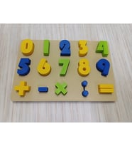 Northcity 3D Baskı Sayılar ve Matematik Sembolleri Öğretim Tahtası - Rakam Eşleştirme Puzzle, Temel İşlem Sembolleri (0-9)