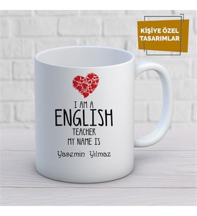Kişiye Özel İsim Yazılabilir Englısh Teacher Kupa Bardak