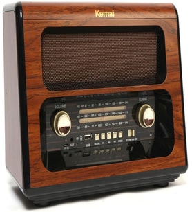 Analog Radyo MD-1910BT Şarjlı Nostaljik Bluetooth Fm USB SD MP3, Siyah