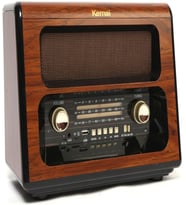 Analog Radyo MD-1910BT Şarjlı Nostaljik Bluetooth Fm USB SD MP3, Siyah