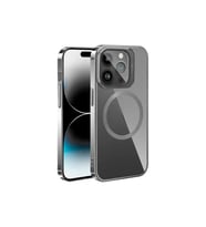 Apple iPhone 15 Pro Uyumlu Kılıf M-safe Şarj Özellikli Standlı Zore Klon Kapak (Gümüş)