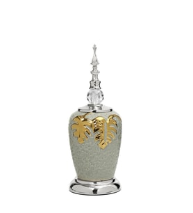 Vitale Yakut Silver Kapaklı Vazo 35 cm AK.JE0177