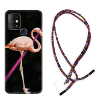 INFINIX Hot 8 9 10 11S Hot 10 Play 10T Kılıf Boyun Asklı Rasta Silikon Line Filamingo 1776