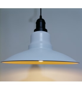 RİOLİGHT RETRO BEYAZ İÇİ GOLD TEKLİ MEAL SARKIT ÇAP: 37CM (Siyah)
