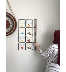 Kağıt Türkçe Alfabe Tablosu Alfabe Harfleri Kağıt Tahta Ilkokul Eğitim Yazı Tahtası Kalem 105x70 Cm