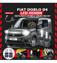 Fiat Doblo D4 2015-2023 Uzun Far Uyumlu Şimşek Etkili Led Xenon Premium Series H7