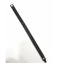 Siyah Çelik Erkek Çelik Bileklik Boy 21.5 Cm / 1.0 Cm - Ebl0078