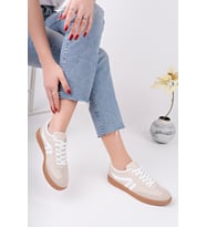 Krem Sneaker Günlük Ayakkabı